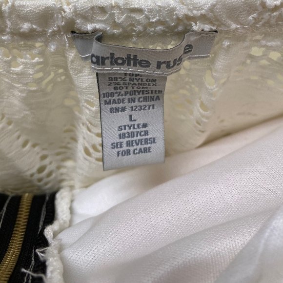 Charlotte Russe Sleeveless Zebra Print Dress with Lace Top, Large, Pre-owned - Picture 6 of 6